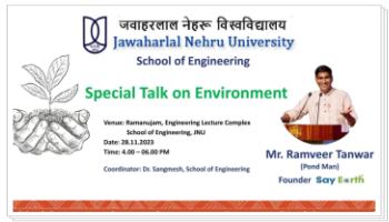 Special talk on Environment by Mr. Ramveer Tanwar.